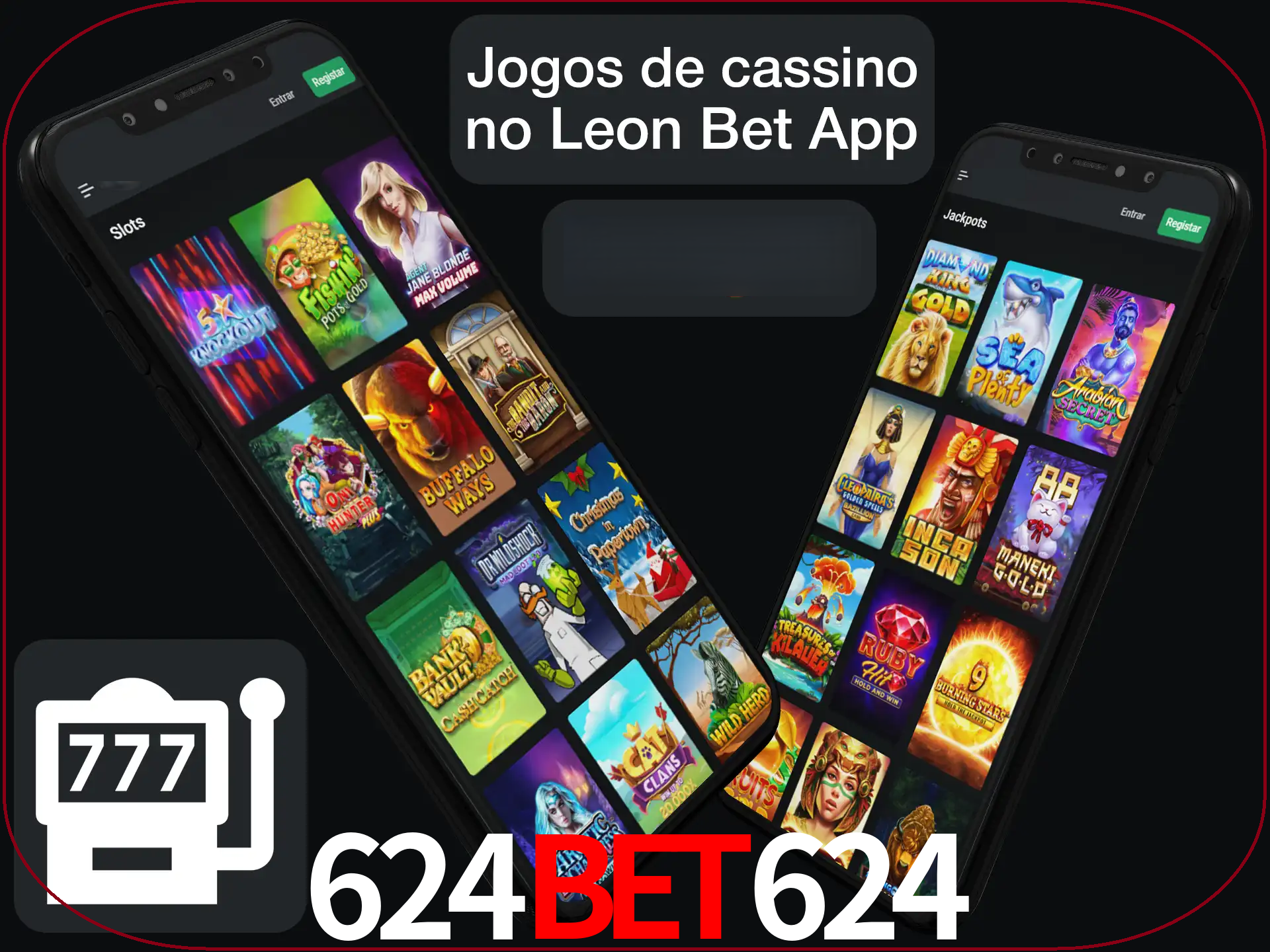 Escolha quais jogos de cassino jogar no app.