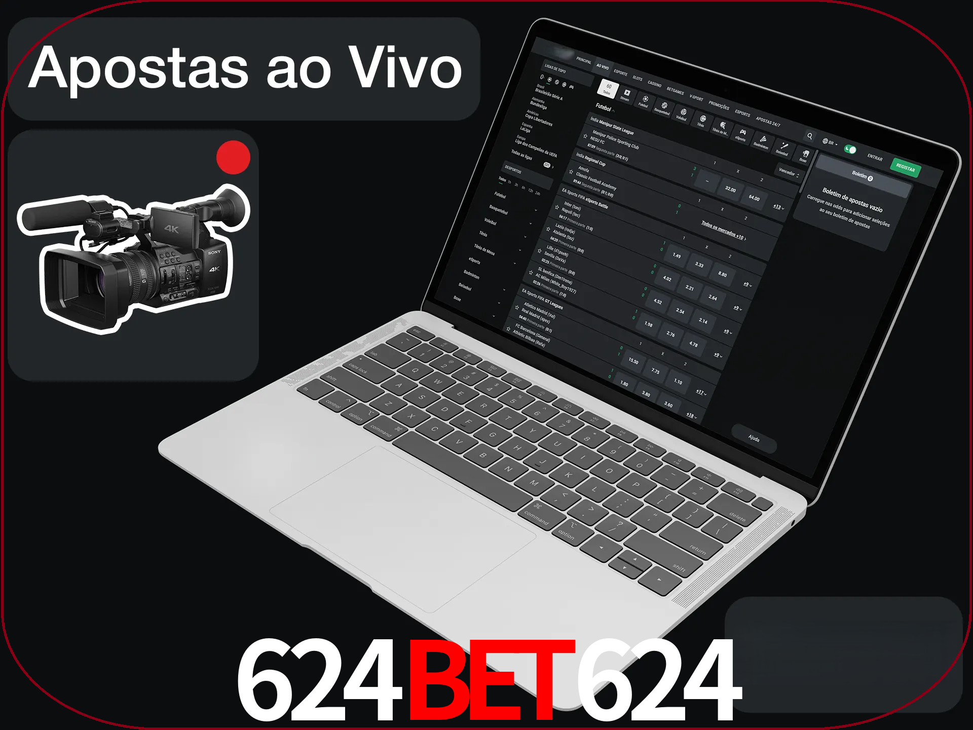 Aposte em formato ao vivo em nosso site.